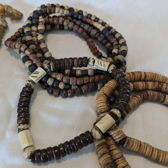 Wooden beads jewelry set - Picture 4 of 5